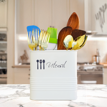Load image into Gallery viewer, Pure White Utensil Jar | Casa Kriti