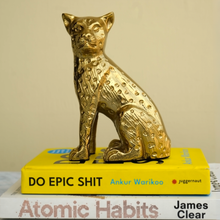 Load image into Gallery viewer, Gold Leopard Figurine | Casa Kriti