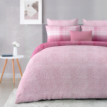 Load image into Gallery viewer, Pink Bliss Reversible Double Bed Cover Set | Casa Kriti
