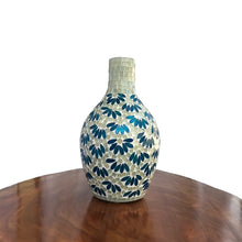 Load image into Gallery viewer, Blue Petals Mosaic Glass Vase Large | Casa Kriti