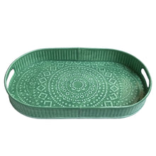 Load image into Gallery viewer, Large Green Serving Tray | Casa Kriti