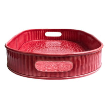 Load image into Gallery viewer, Large Red Serving Tray | Casa Kriti