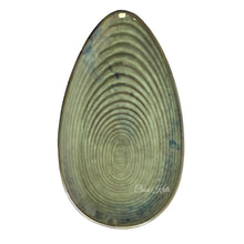 Load image into Gallery viewer, Almond-shaped Green Ceramic Serving Platter by Casa Kriti
