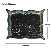 Load image into Gallery viewer, Black Embossing Ceramic Serving Platter by Casa Kriti