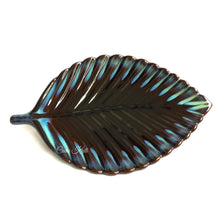 Load image into Gallery viewer, Black Leaf Shaped Ceramic Serving Platter by Casa Kriti