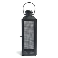 Load image into Gallery viewer, Black Mesh Pillar Candle Lantern Pair | Casa Kriti
