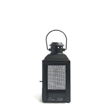 Load image into Gallery viewer, Black Mesh Pillar Candle Lantern Pair | Casa Kriti
