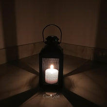 Load image into Gallery viewer, Black Mesh Pillar Candle Lantern Pair | Casa Kriti