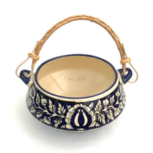 Load image into Gallery viewer, Blue Ceramic Basket Serving Bowl | Casa Kriti
