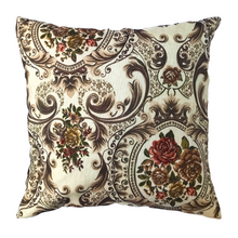 Load image into Gallery viewer, Brown Wild Floral Printed Cushion Cover | Casa Kriti