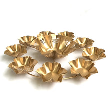 Load image into Gallery viewer, Gold Lotus Urli with 9 Tea Light Candle Holders | Casa Kriti