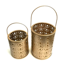 Load image into Gallery viewer, Gold Polka Dot Lantern Pair | Casa Kriti