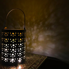 Load image into Gallery viewer, Gold Polka Dot Lantern Pair | Casa Kriti