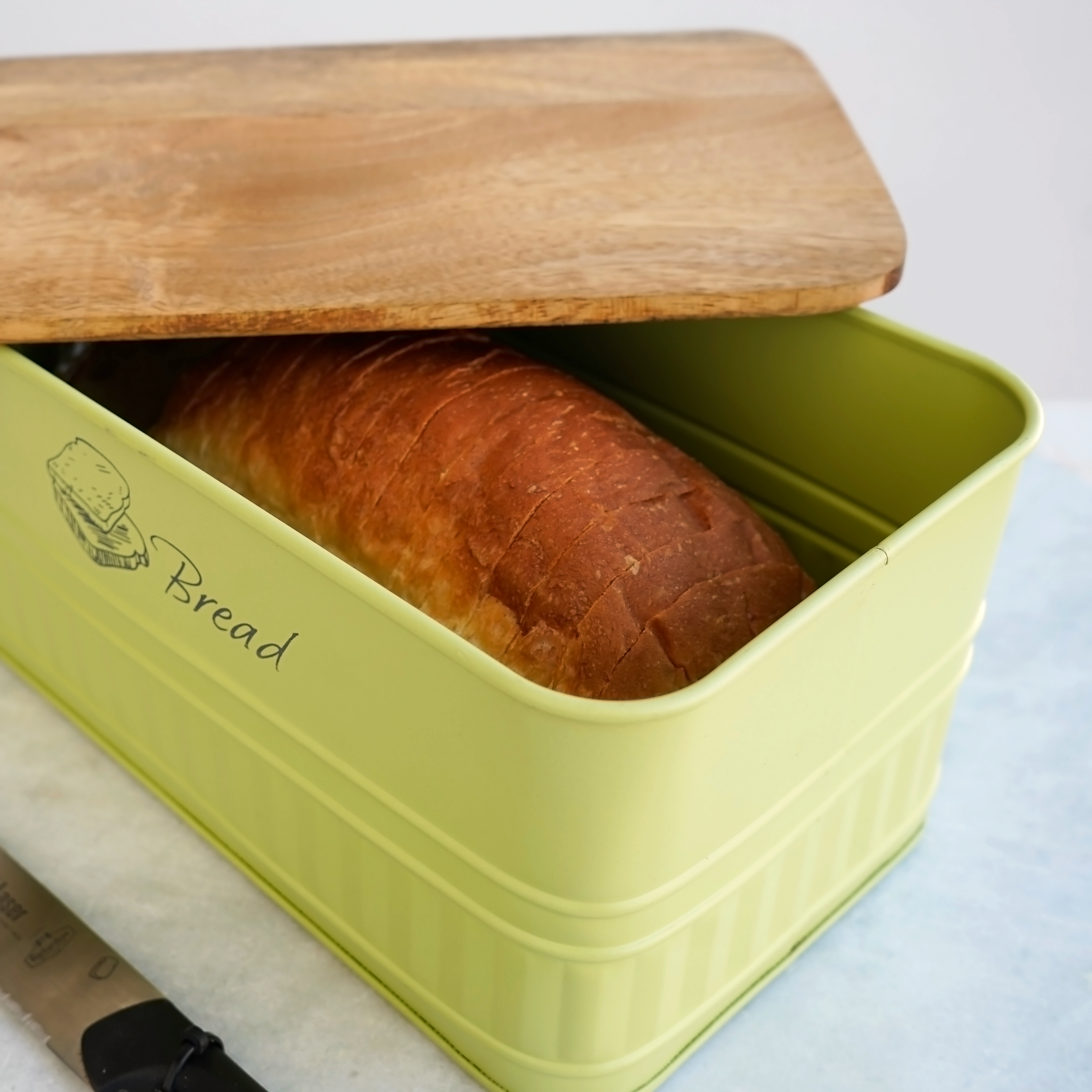 Matte Green Bread Box | Casa Kriti