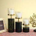 Platina Pillar Candle Holders Set of 3 | Casa Kriti