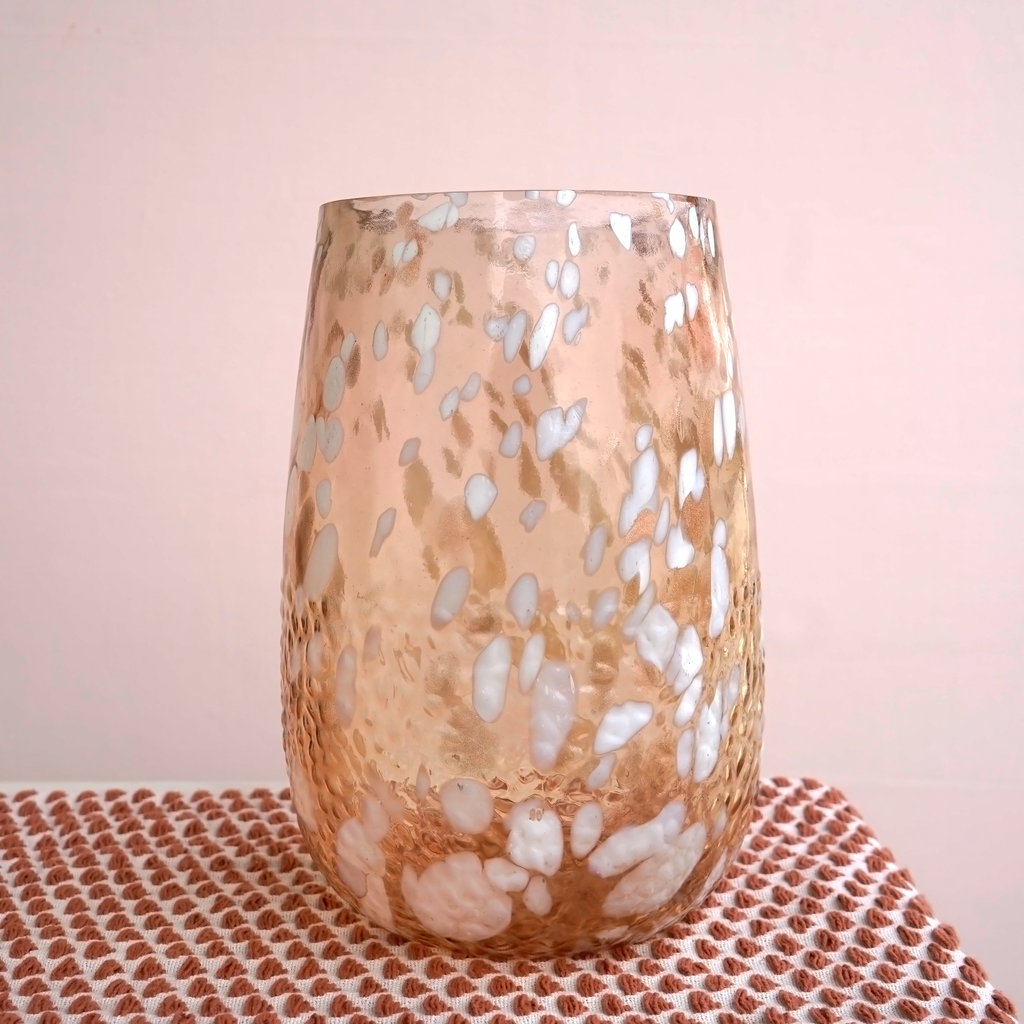 Blush Blossom Glass Vase Set of 2 | Casa Kriti