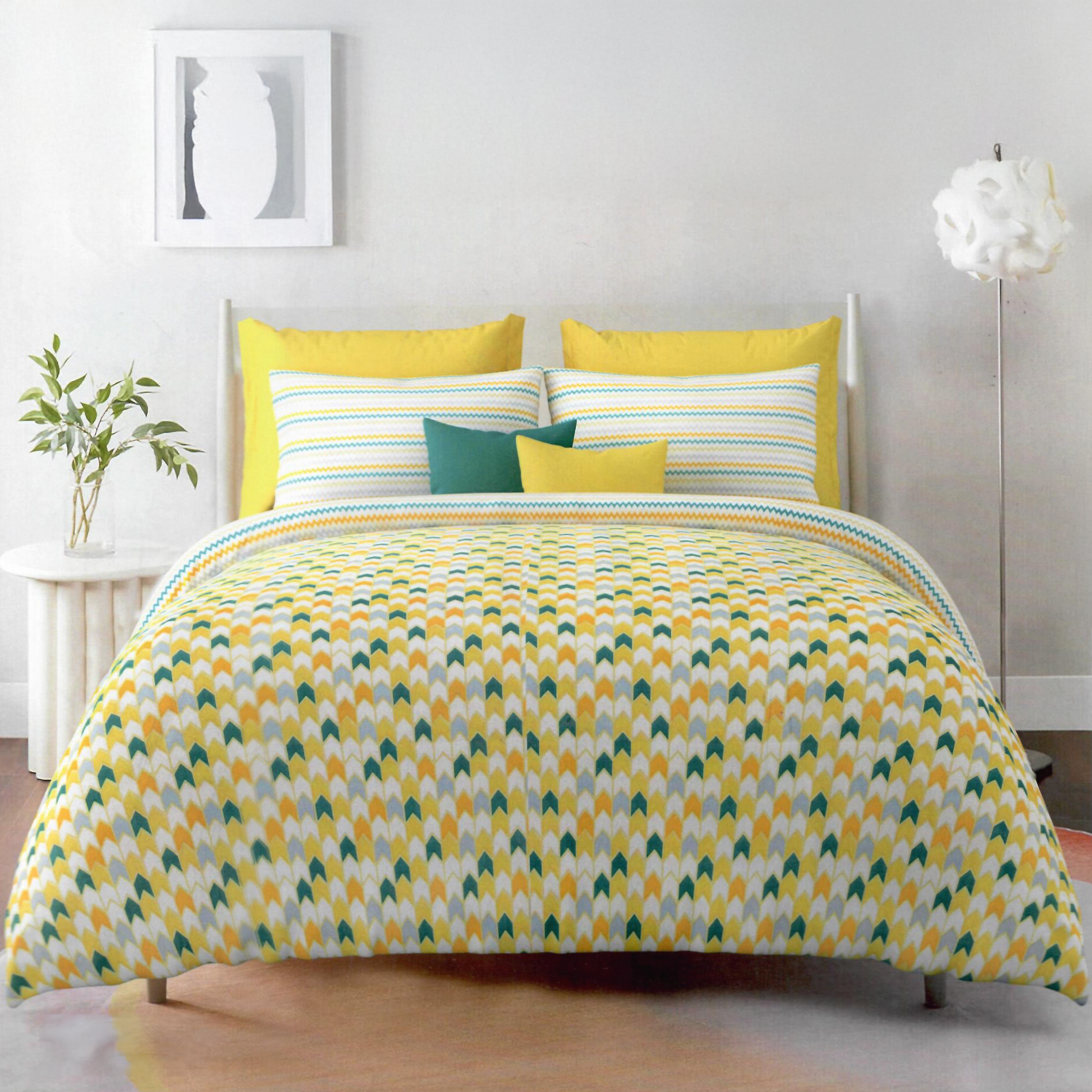 Vibrant Chevron Double Bed Sheet Set | Casa Kriti