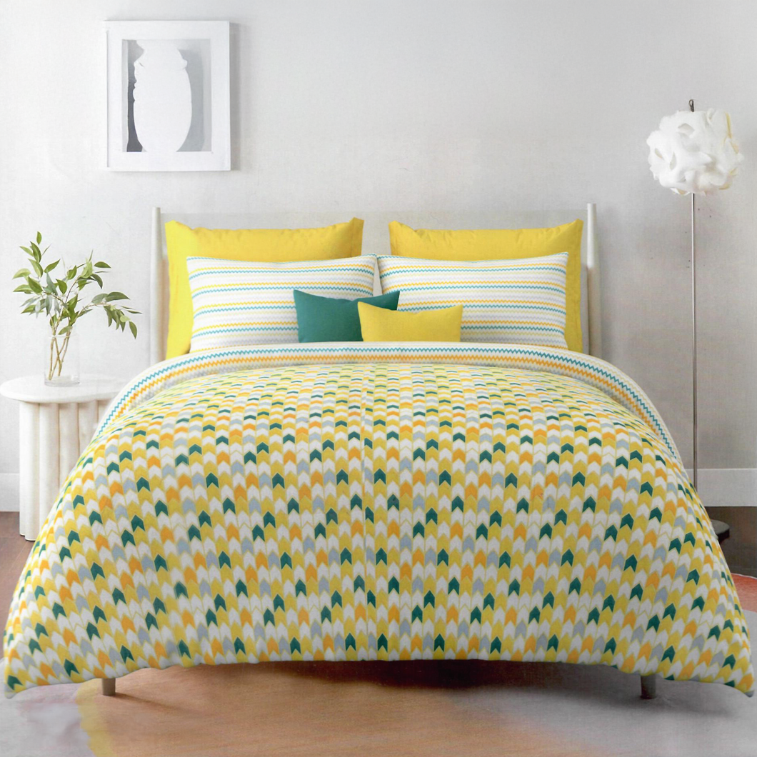 Vibrant Chevron Double Bed Sheet Set | Casa Kriti