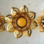 Golden Glow Tea Light Holder Set | Casa Kriti