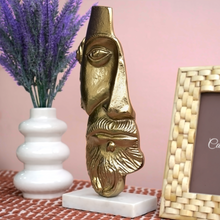 Load image into Gallery viewer, Regal Gold Bearded Face Figurine | Casa Kriti
