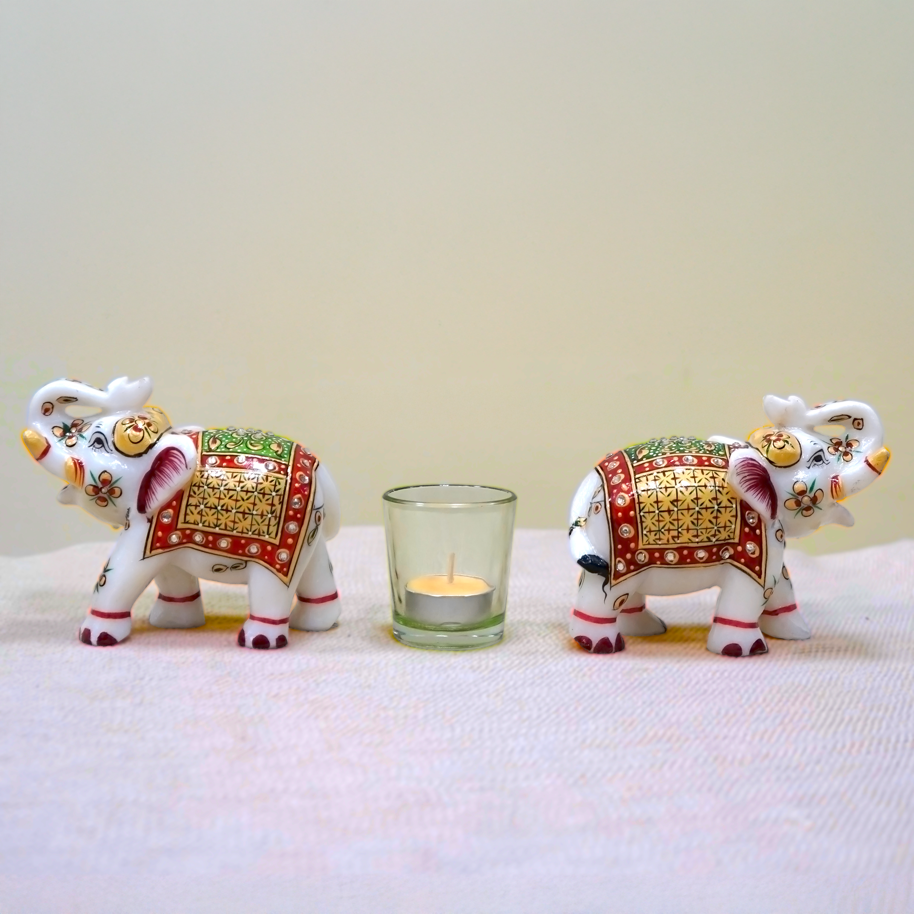 Small Jaipur Royal Marble Elephant | Casa Kriti