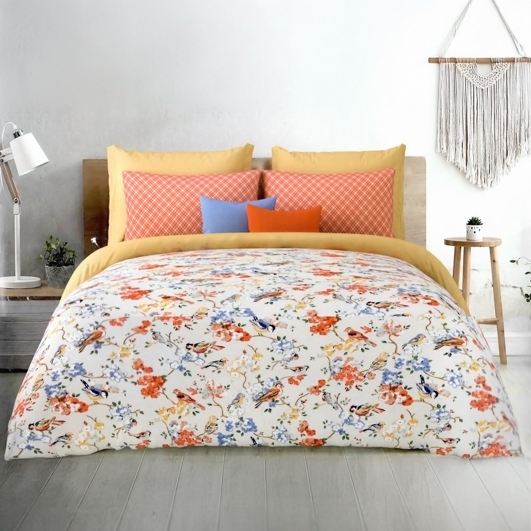 Birdsong Harmony King Bed Sheet Set | Casa Kriti