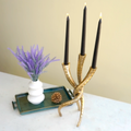 Twisted Golden Candle Holder | Casa Kriti