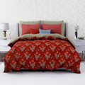 Crimson Floral King Bed Sheet Set | Casa Kriti