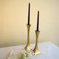 Gold Candlestick Holder Pair | Casa Kriti