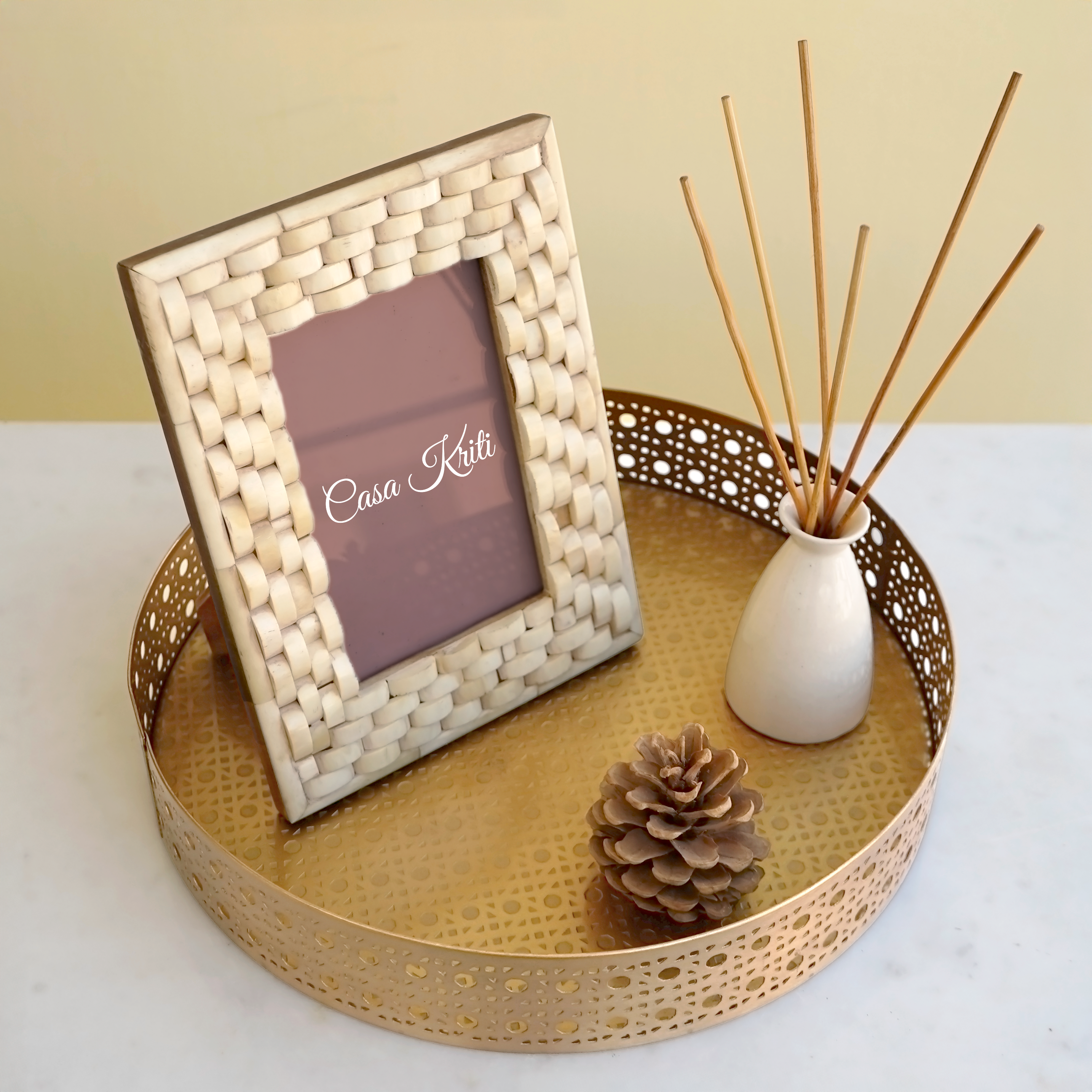 Gold Mesh Tray | Casa Kriti