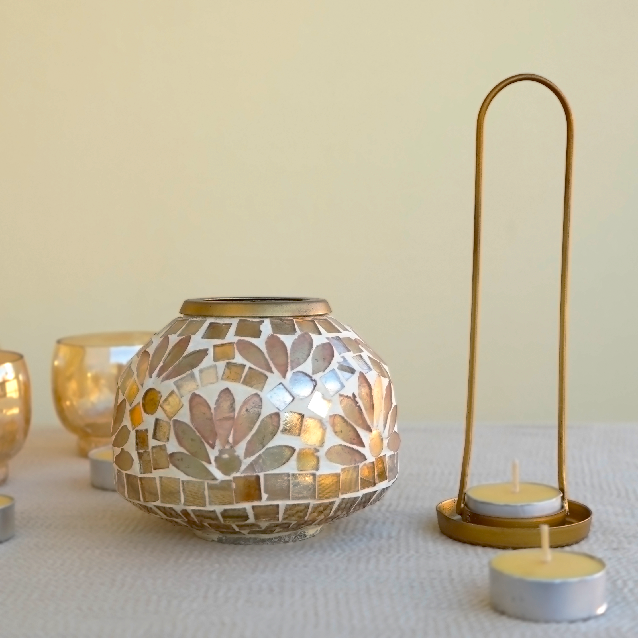 Mosaic Tea Light Candle Holder | Casa Kriti