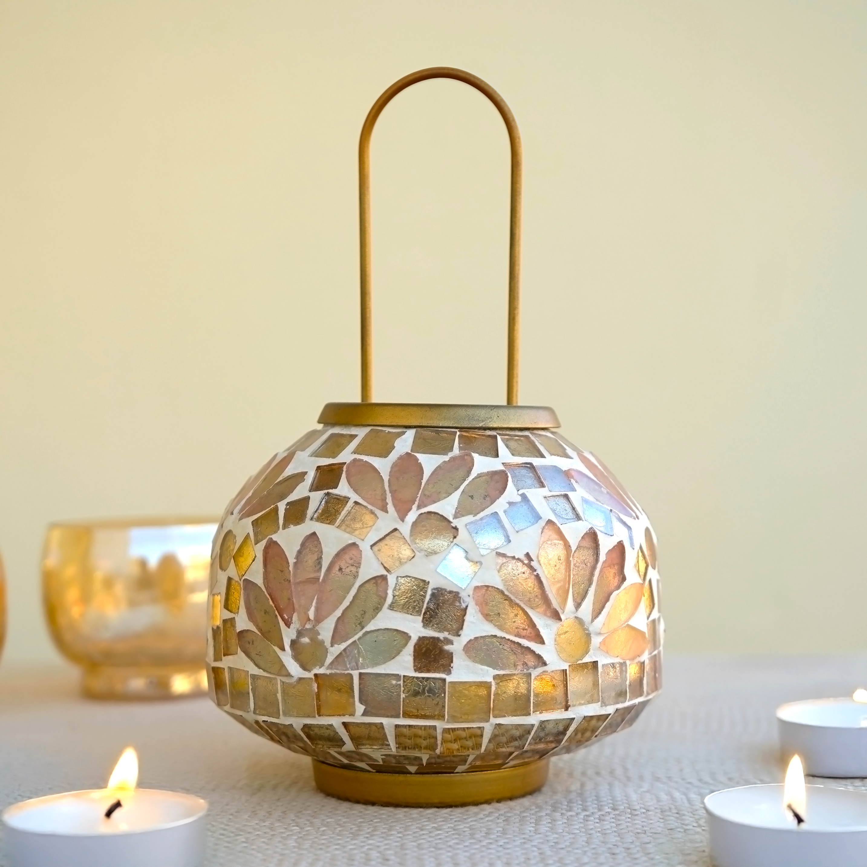 Mosaic Tea Light Candle Holder | Casa Kriti