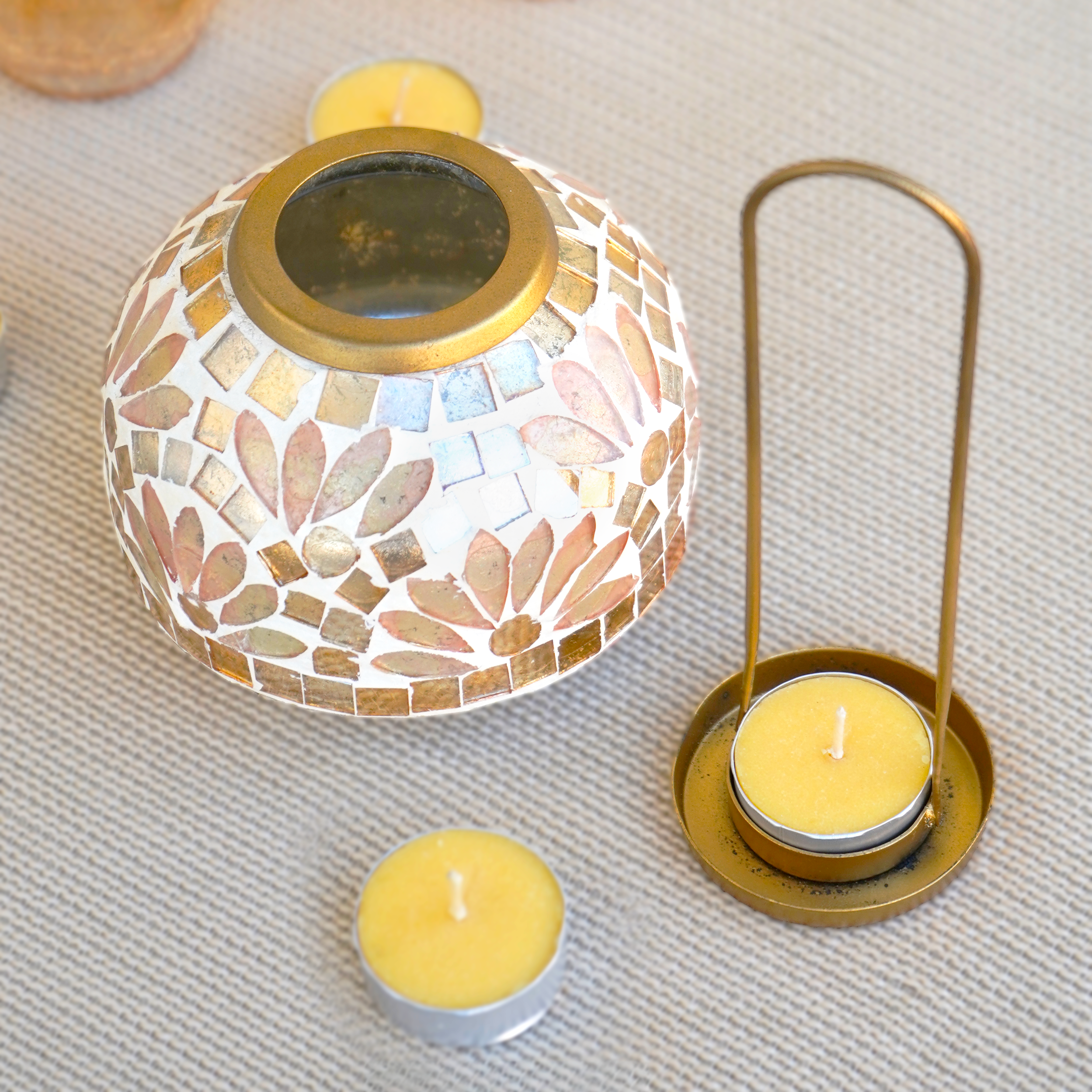Mosaic Tea Light Candle Holder | Casa Kriti