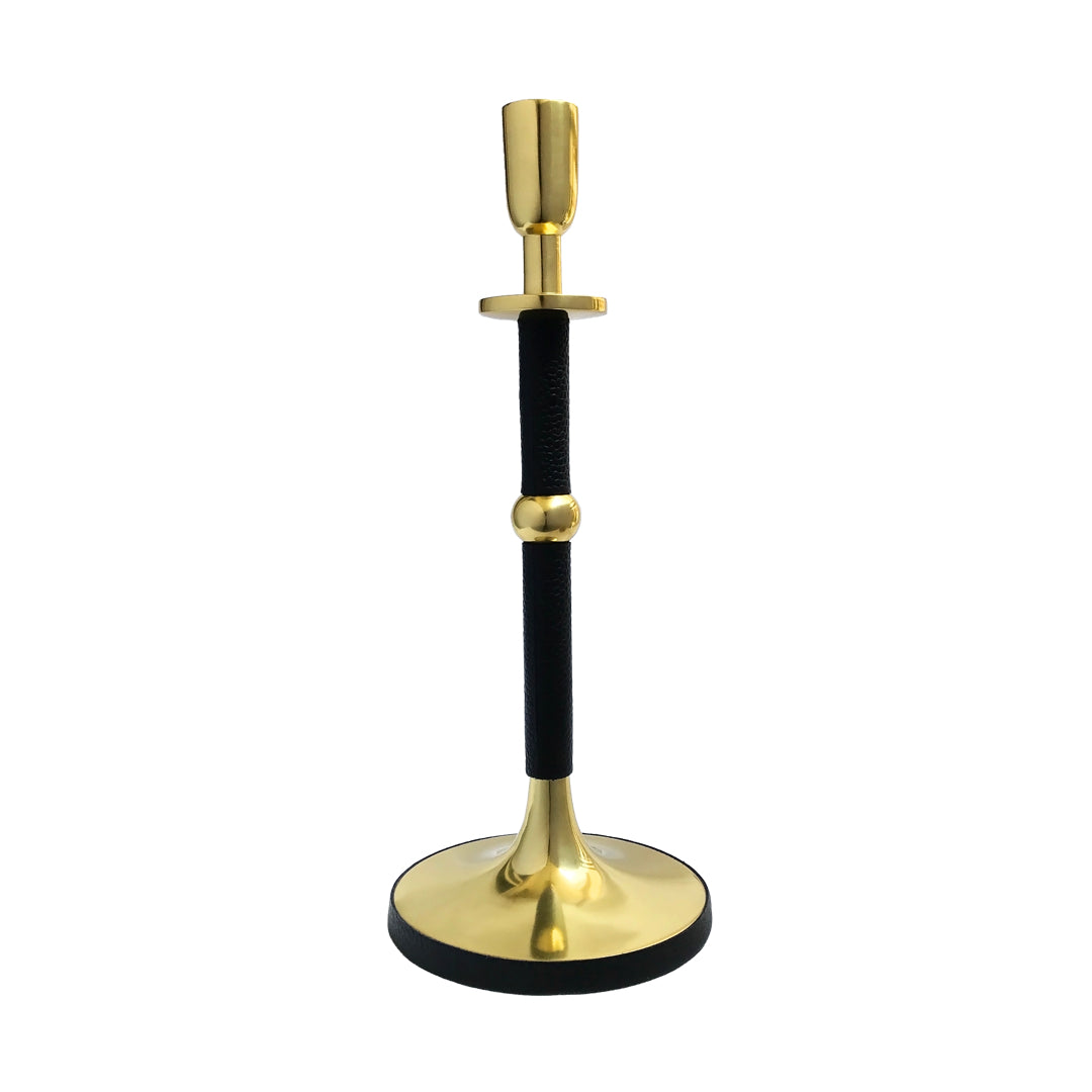 Black Gold Candlestick Holder Pair | Casa Kriti