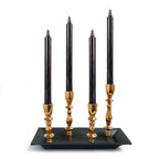 Black Golden 4 Candle Holder | Casa Kriti