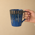 Blue Ceramic Coffee Mug Pair