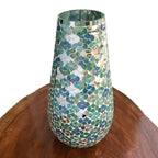 Blue Lagoon Mosaic Glass Vase | Casa Kriti