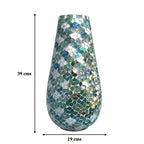 Blue Lagoon Mosaic Glass Vase | Casa Kriti