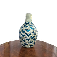 Load image into Gallery viewer, Blue Petals Mosaic Glass Vase Large | Casa Kriti
