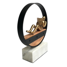 Load image into Gallery viewer, The Book Reader Figurine with Marble Base | Casa Kriti
