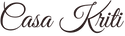 The text 'Casa Kriti' is displayed in a dark brown elegant cursive script font against a solid white background.