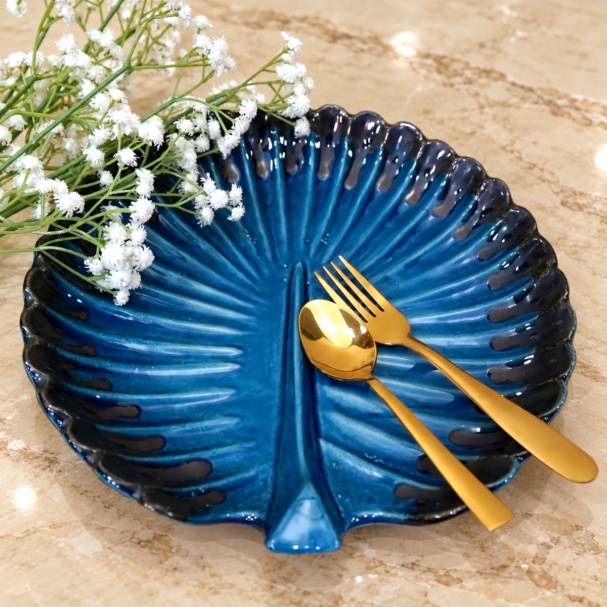 Ceramic Peacock Platter