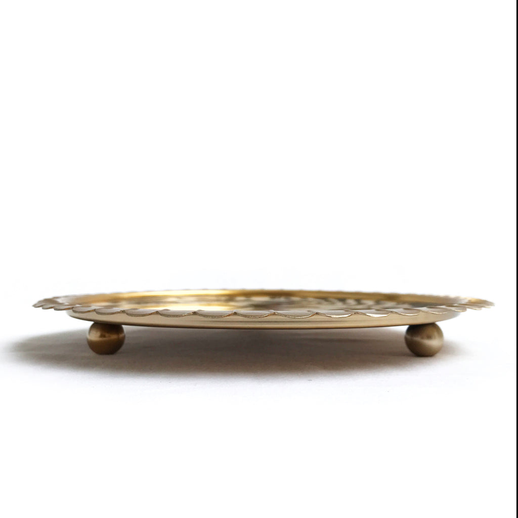 Floral Cake Plate with Glass Cloche | Casa Kriti