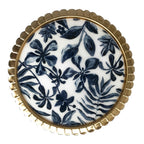 Floral Cake Plate with Glass Cloche | Casa Kriti