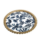 Floral Cake Plate with Glass Cloche | Casa Kriti