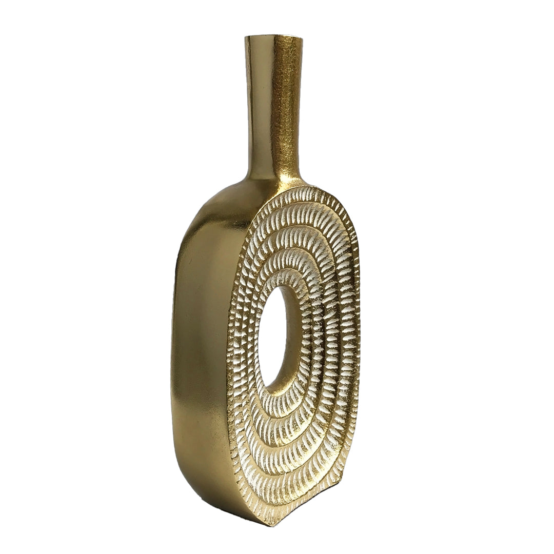Gold Hollow Flower Vase | Casa Kriti