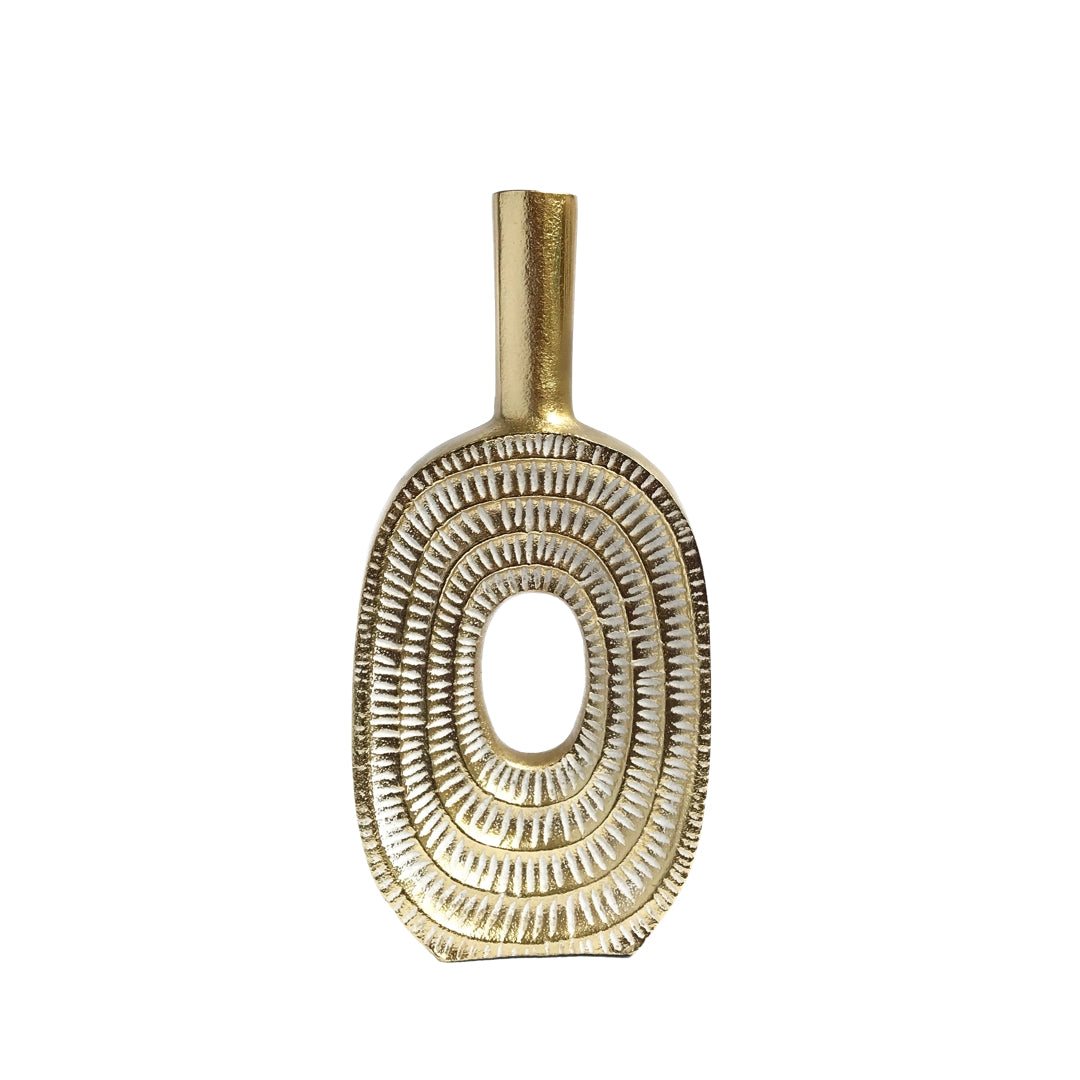 Gold Hollow Flower Vase | Casa Kriti