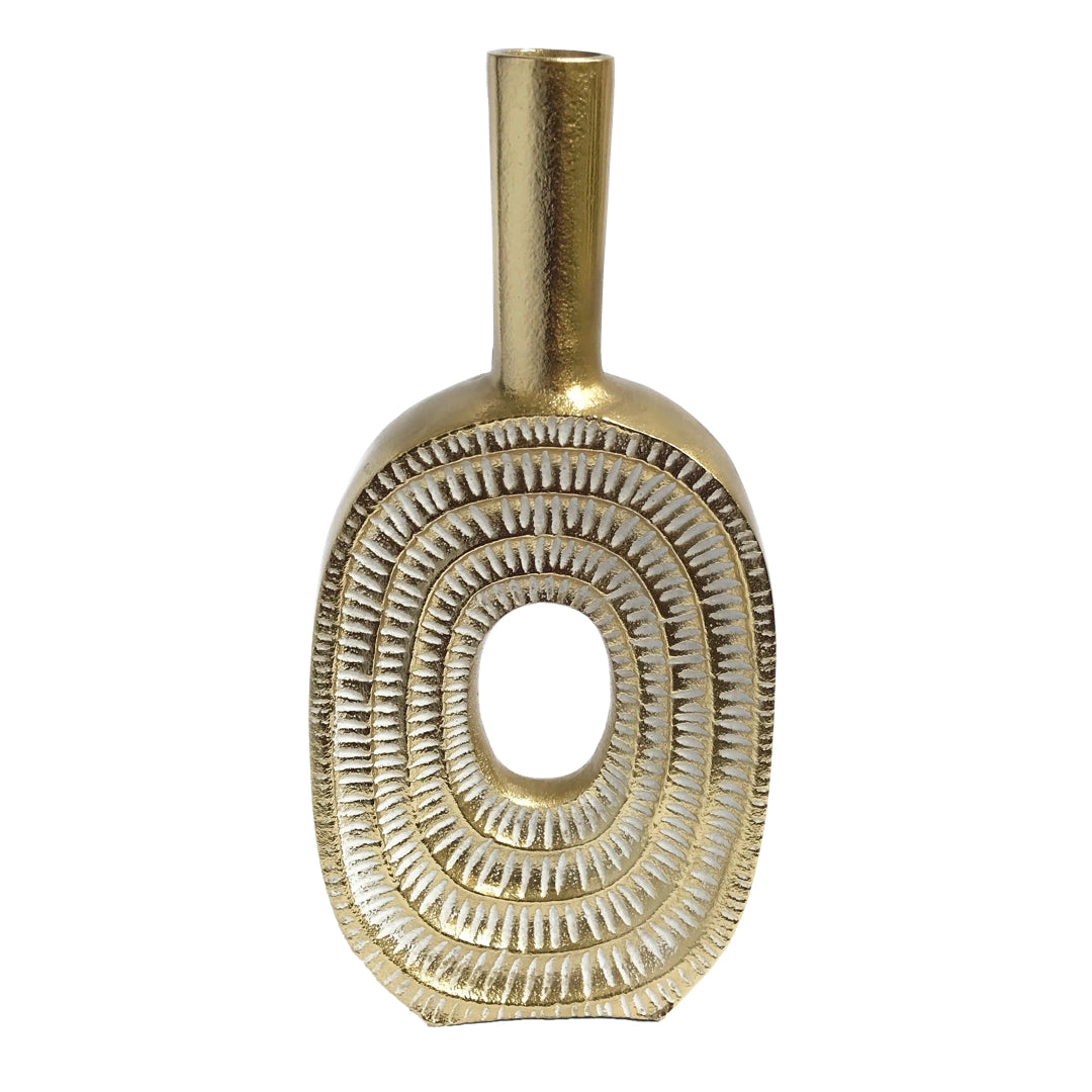 Gold Hollow Flower Vase | Casa Kriti