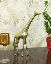 Load image into Gallery viewer, Gold Standing Giraffe Figurine | Casa Kriti
