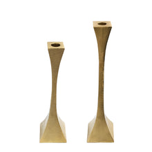 Load image into Gallery viewer, Gold Taper Candle Holder Pair | Casa Kriti

